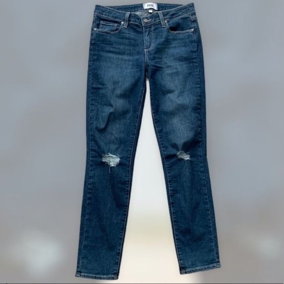 Paige Kylie Crop Evelyn Destructed Jeans - Picture 2 of 12